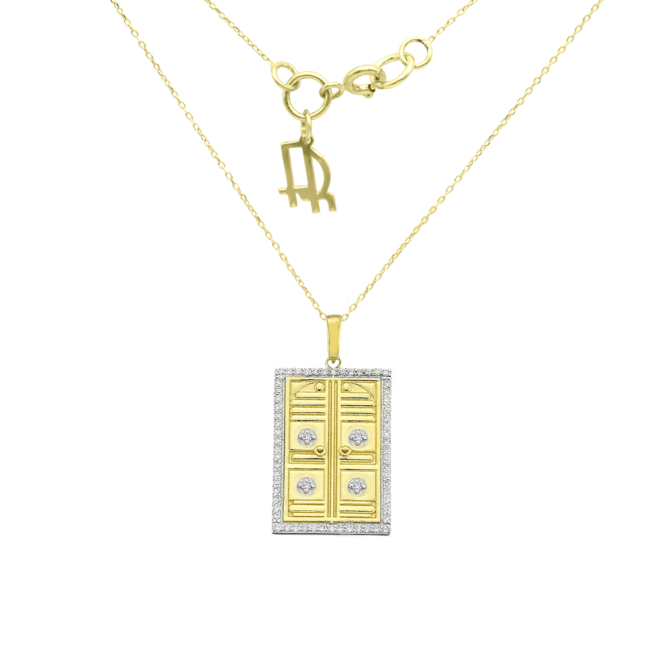 Diamond Necklace – Kaaba Door Design from Frank Rosha Jewellery JFRN0704Y