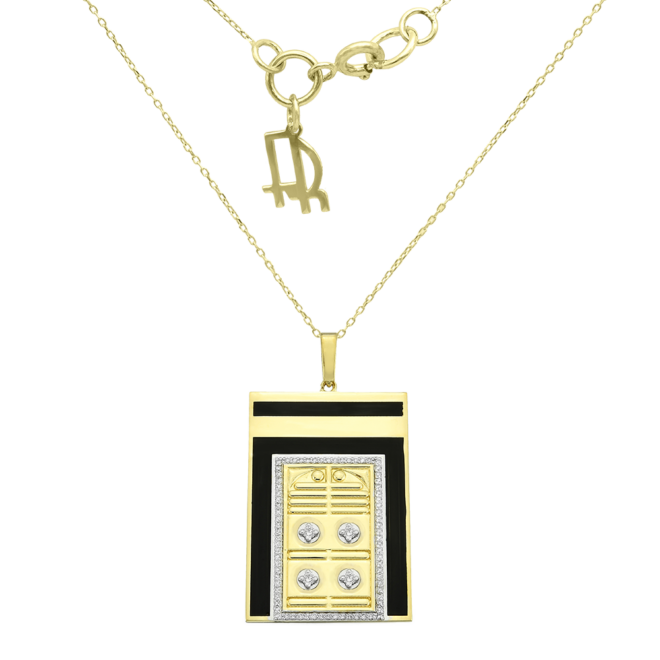 18K Gold & Diamond Necklace – Kaaba Door Design from Frank Rosha Jewellery JFRN0705Y