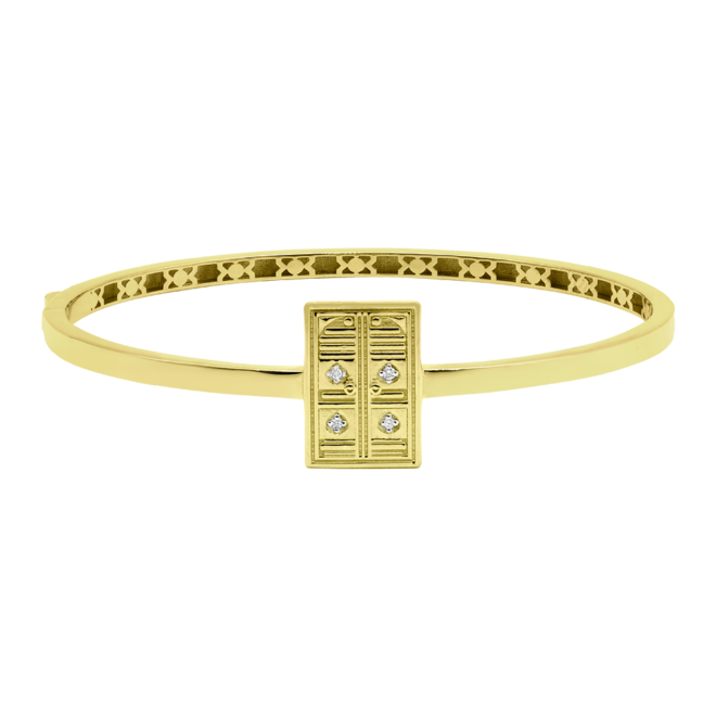 18K Gold & Diamond Bracelet – Kaaba Door Design from Frank Rosha Jewellery JFRB0716Y